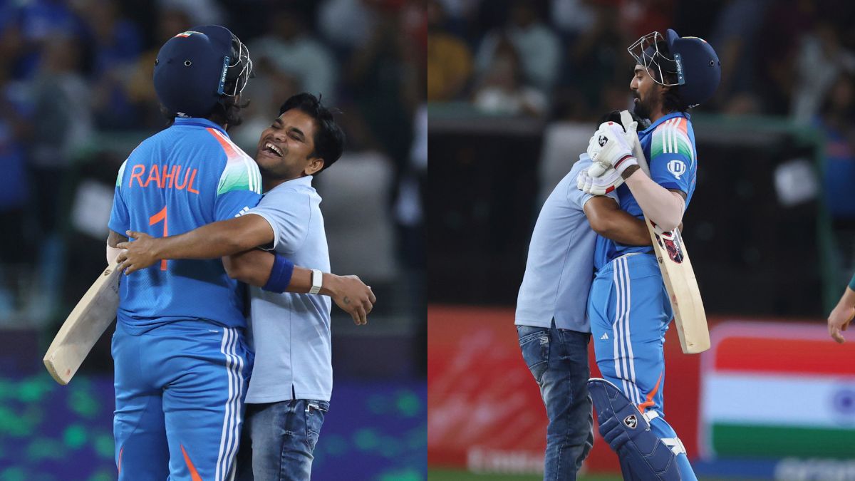 WATCH: Fan defies security to hug KL Rahul after his winning six in Champions Trophy semi-final vs Australia