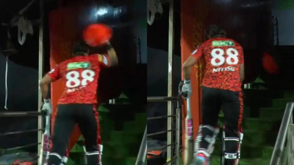 Nitish Reddy was cleaned up by Ravi Bishnoi in the 15th over of Sunrisers' innings Nitish Reddy was cleaned up by Ravi Bishnoi in the 15th over of Sunrisers' innings