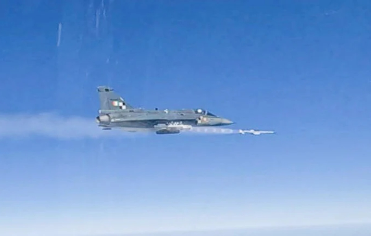 Tejas fighter jet successfully test fires air-to-air Astra missile