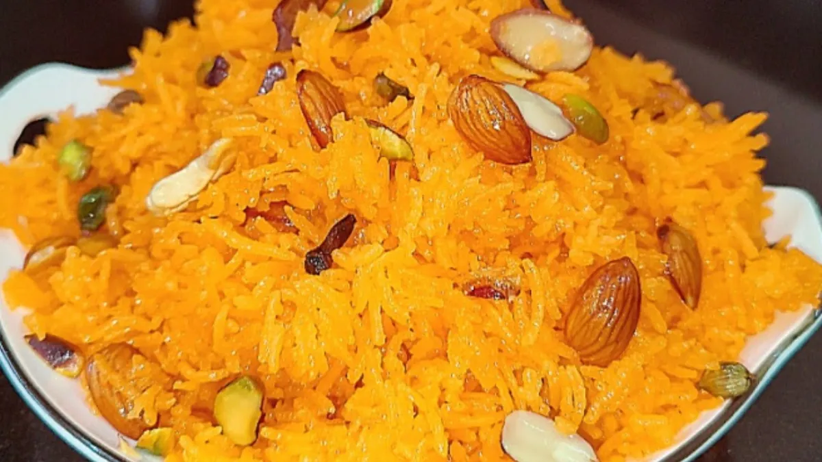 Prepare zarda rice for the Eid 2025 celebration.