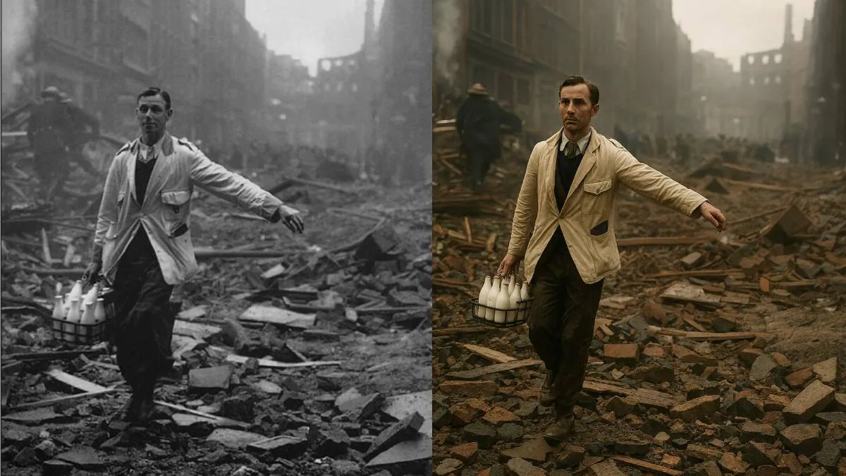 ChatGPT adds colour to black and white photos