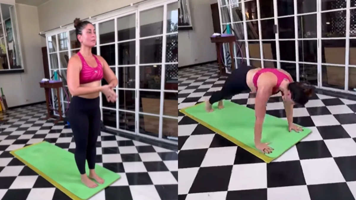 Kareena Kapoor's fitness routine includes a blend of yoga to drop her waist size. Kareena Kapoor's fitness routine includes blend of yoga to drop her waist size