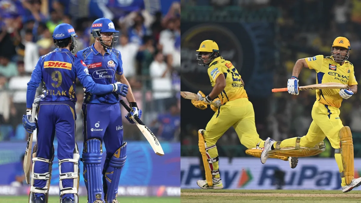 Mumbai Indians and Chennai Super Kings players.