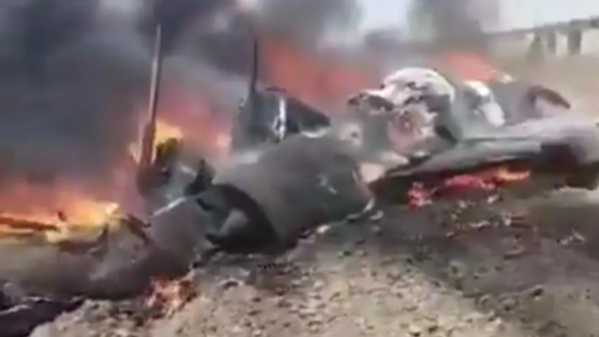 Pakistan Air Force fighter jet crashes in Punjab province