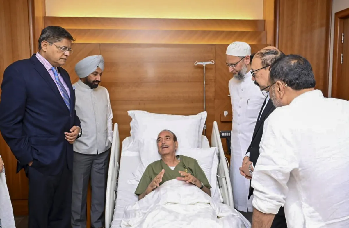 Ghulam Nabi Azad shares a health update from Kuwait.