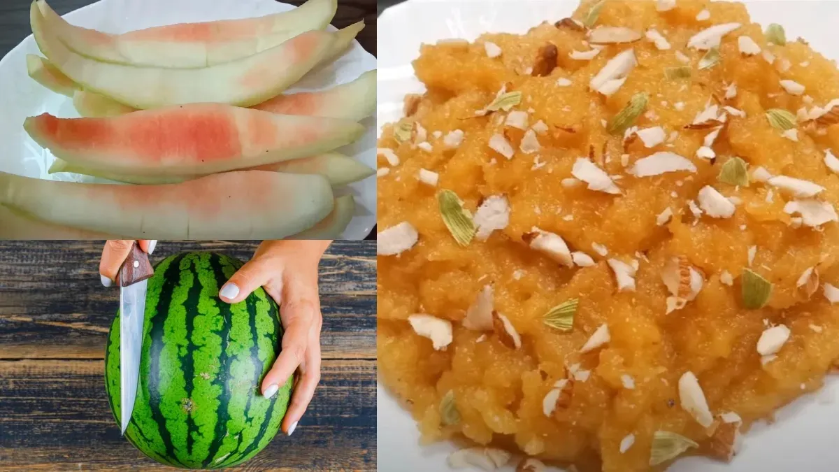 Prepare this delicious halwa by using watermelon peel