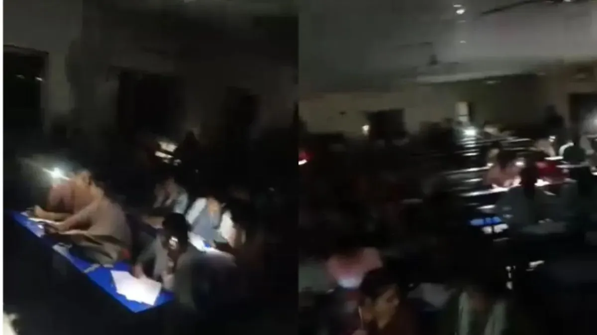 Sudden power outage during mid-term graduation exam