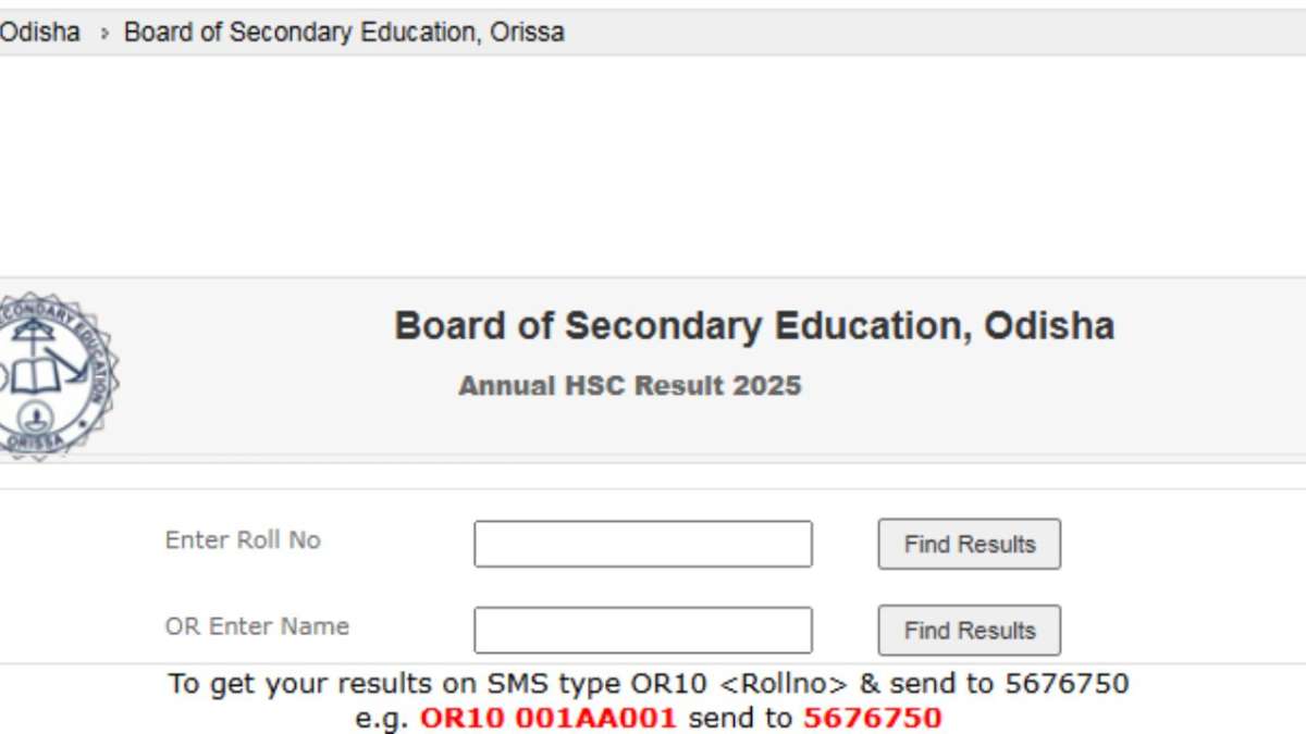 BSE Odisha 10th Result 2025: Download Marksheets Online, SMS