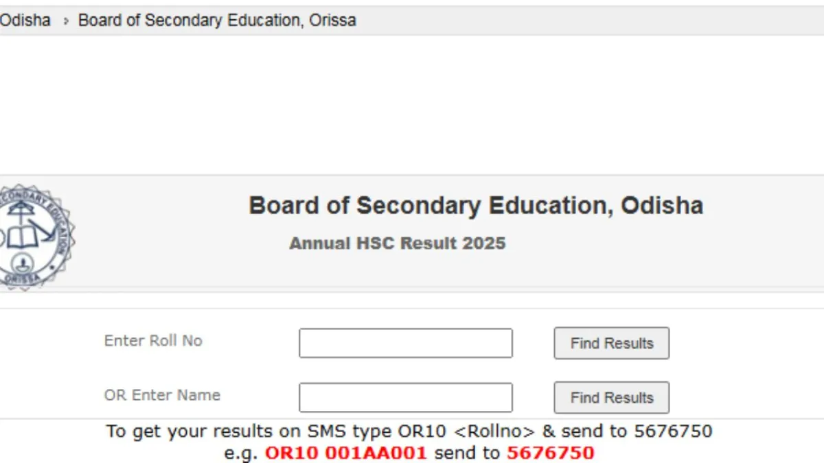 BSE Odisha Result 2025 download link is out.