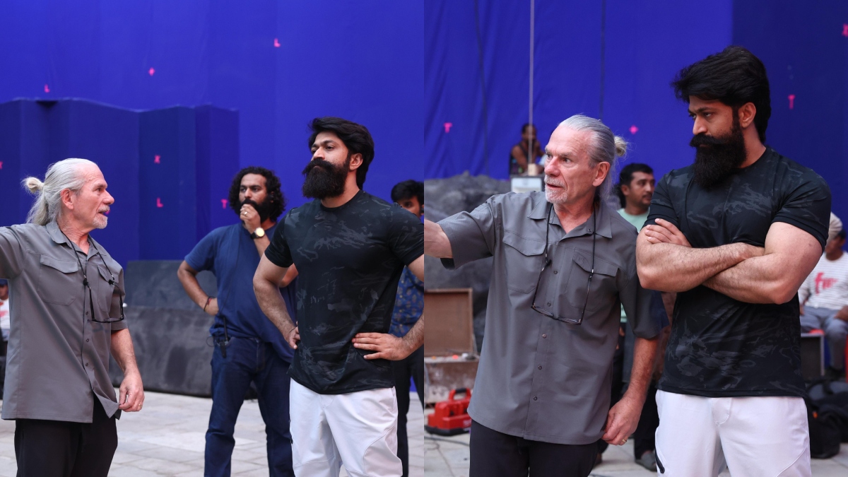 KGF actor Yash’s photos with Hollywood stunt director Guy Norris surface from the sets of Ramayan