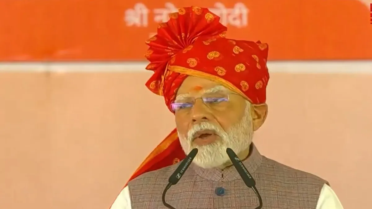 PM Modi addresses gathering in Rajathan's Bikaner after inaugurating 103 Amrit Bharat stations 