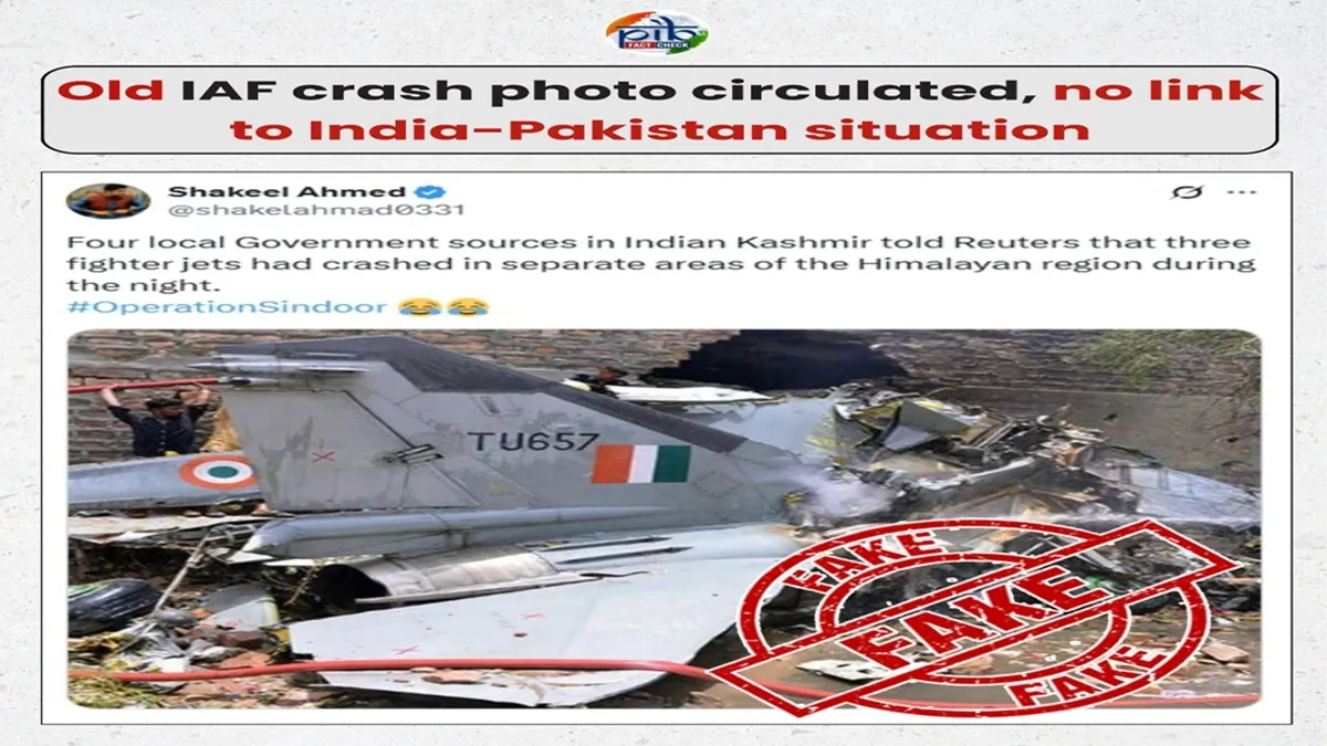 Fact Check: 3 IAF fighter jets not crashed in Himalayas, viral claim fake by several pro-Pakistan social media accounts.