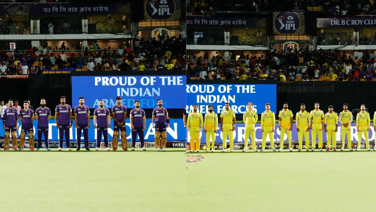 Proud of the Indian armed forces' - KKR, CSK players sing national anthem  to pay homage to Operation Sindoor-VYGR