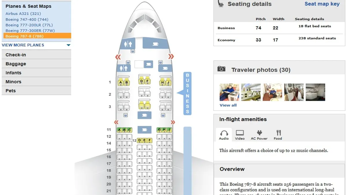 11 A seat structure inside the plane of Air India. 