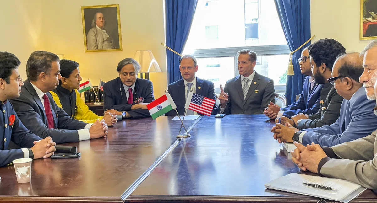 Shashi Tharoor said that the delegation's visit was not aimed at seeking intervention but at deepening understanding.