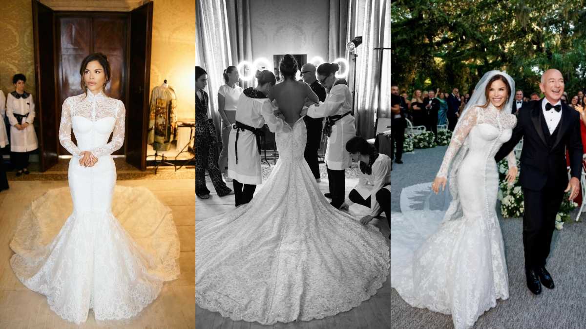Lauren Sanchez's classic Dolce & Gabbana gown takes centre stage at Venice wedding: 900 hours of craftsmanship