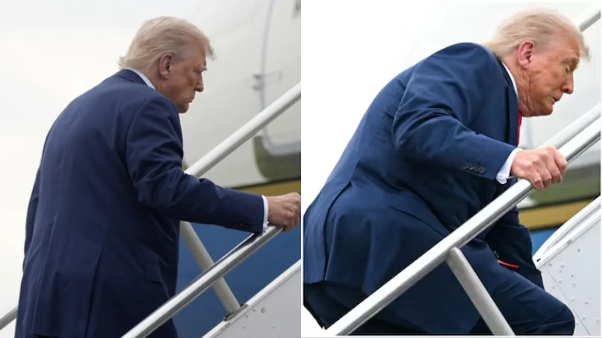 Trump stumbles boarding Air Force One, internet reacts with 'Biden 2.0'  jokes | Video | World News – India TV