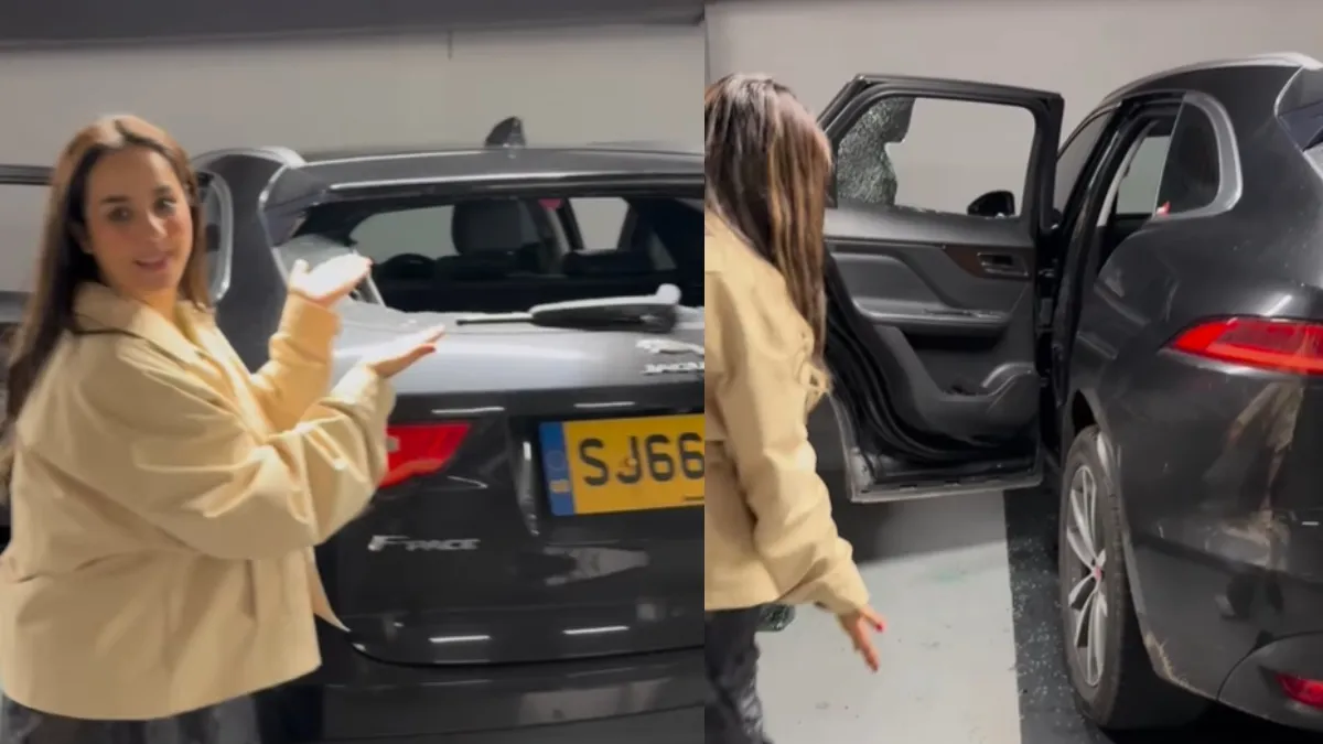 Punjabi singer Sunanda Sharma uploaded a video explaining that her car was vandalised