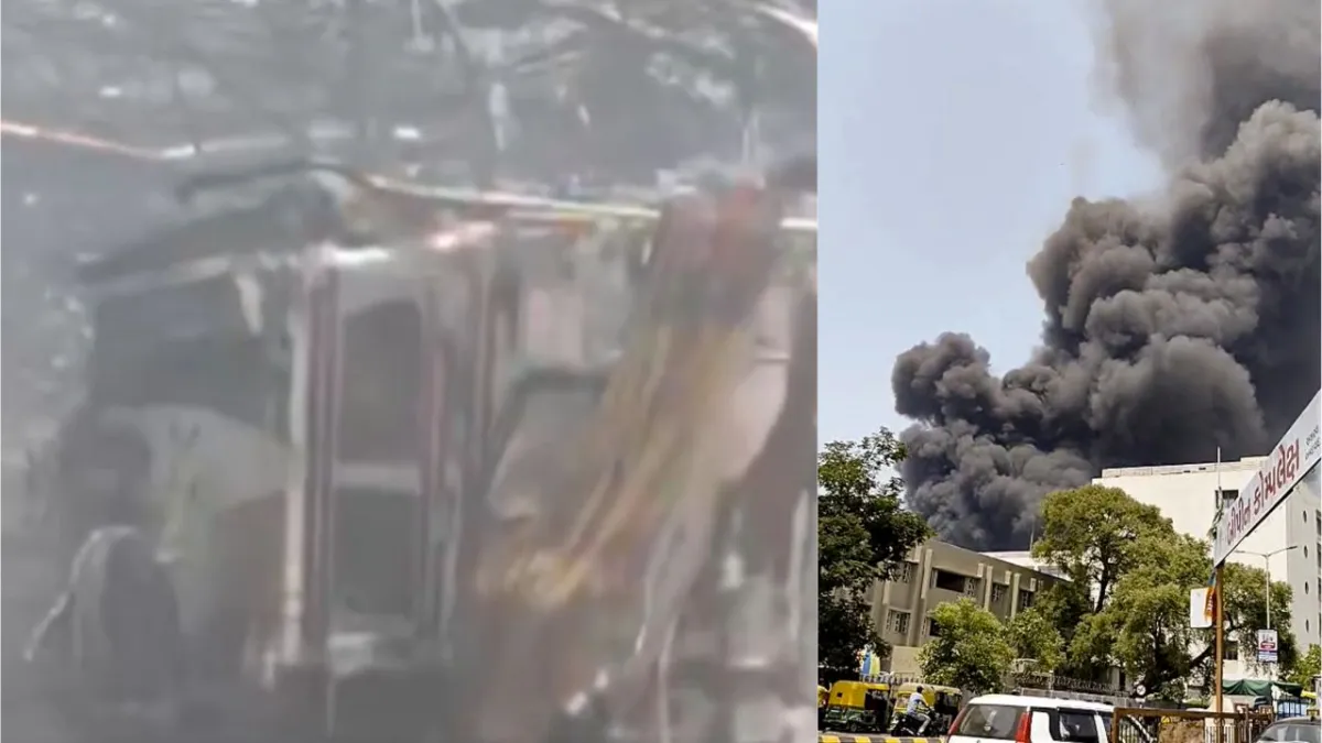 First visuals of Air India plane crash site in Ahmedabad