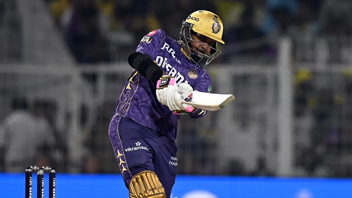 LAKR's Sunil Narine was dismissed for a golden duck by Mark Adair of Washington Freedom in the MLC