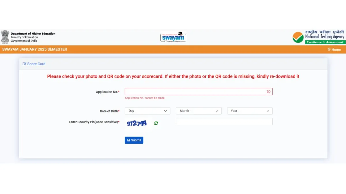 SWAYAM January 2025 session exam results declared