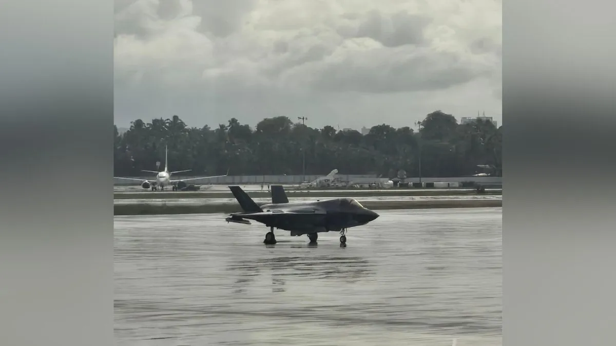 British F-35B fighter jet grounded in Kerala. 