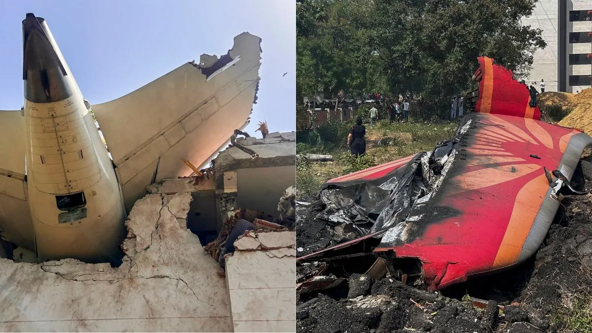 Air India flight wreckage.