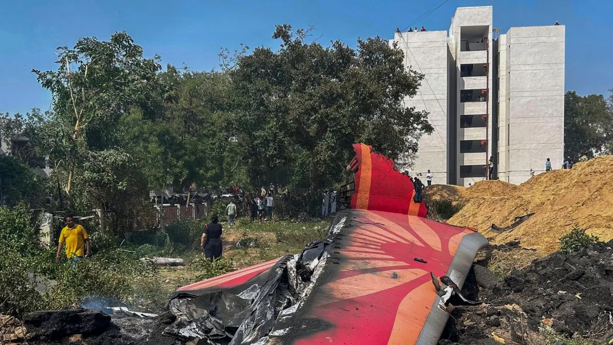Wreckage of Air India flight.