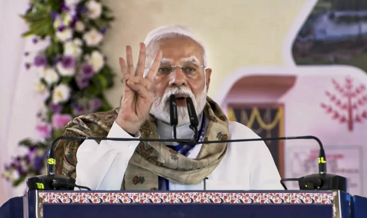 Prime Minister Narendra Modi in Bihar's Motihari
