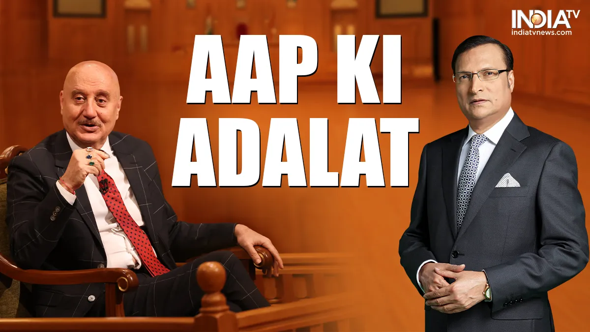 Actor Anupam Kher in Rajat Sharma's Aap Ki Adalat