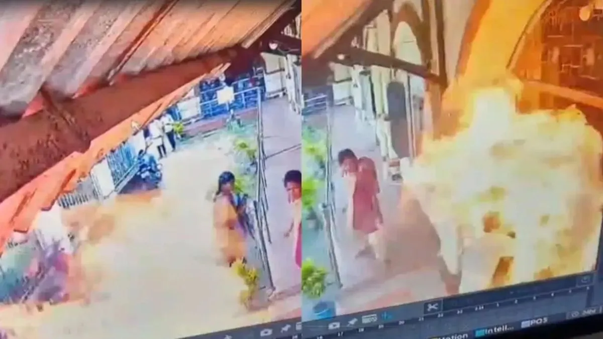 The woman set herself on fire shortly after she met with the college principal.
