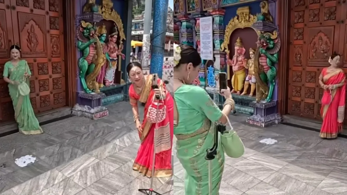 Chinese tourists welcome the saree in Malaysia.