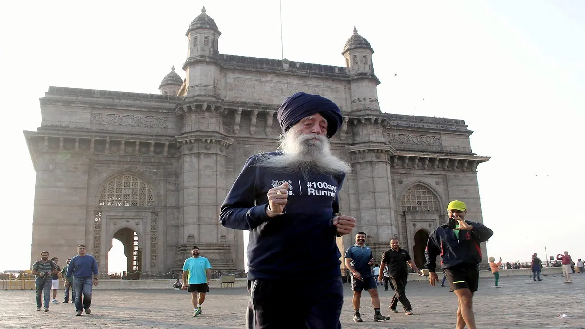 114-year-old marathon runner and veteran athlete Fauja Singh. 