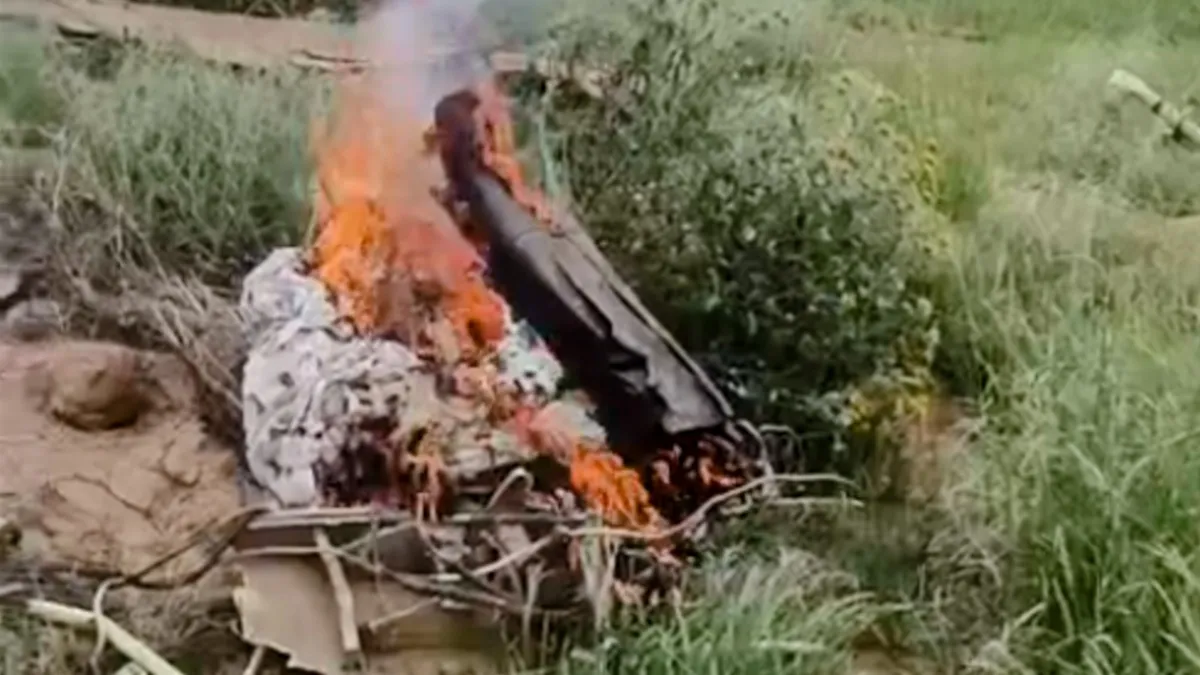 An Indian Air Force fighter jet crashed in Rajasthan's Churu district.