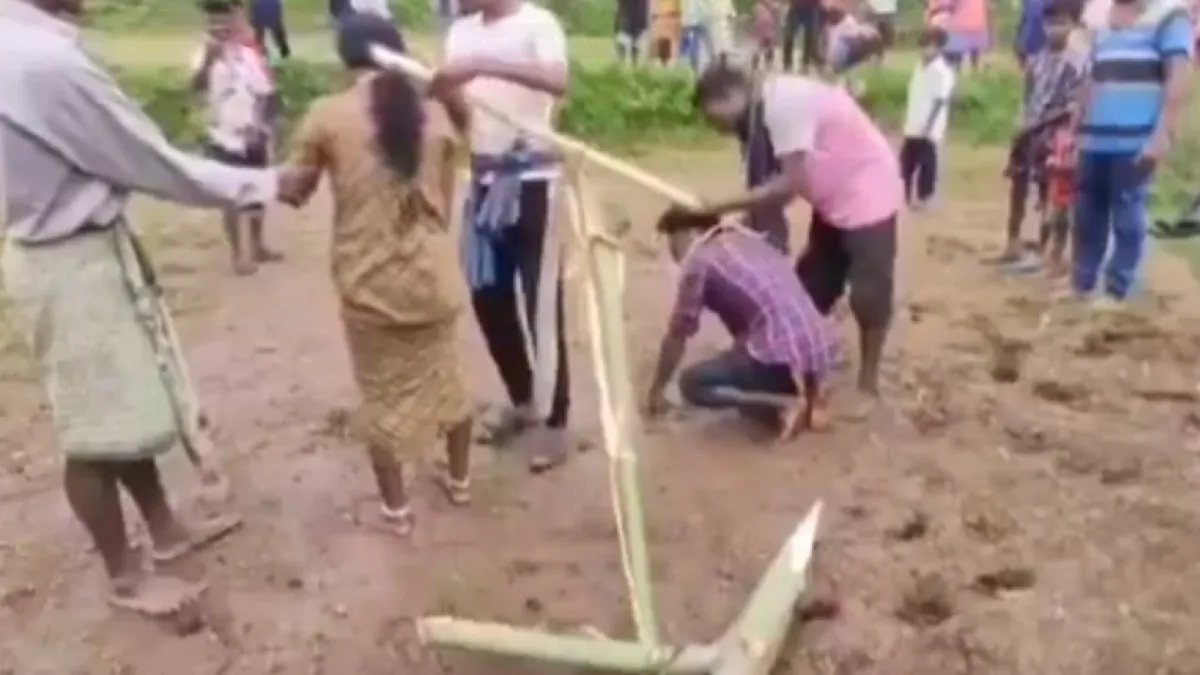 Odisha couple made to plough a field like animals in a brutal mob justice incident