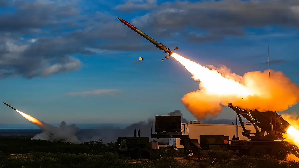 The Patriot missile system is a land-based, mobile missile defence interceptor.