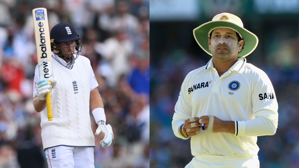 Root batting against India