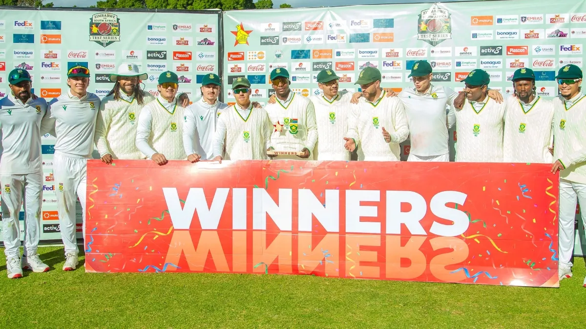 South Africa clinched the two-match Test series against Zimbabwe 2-0