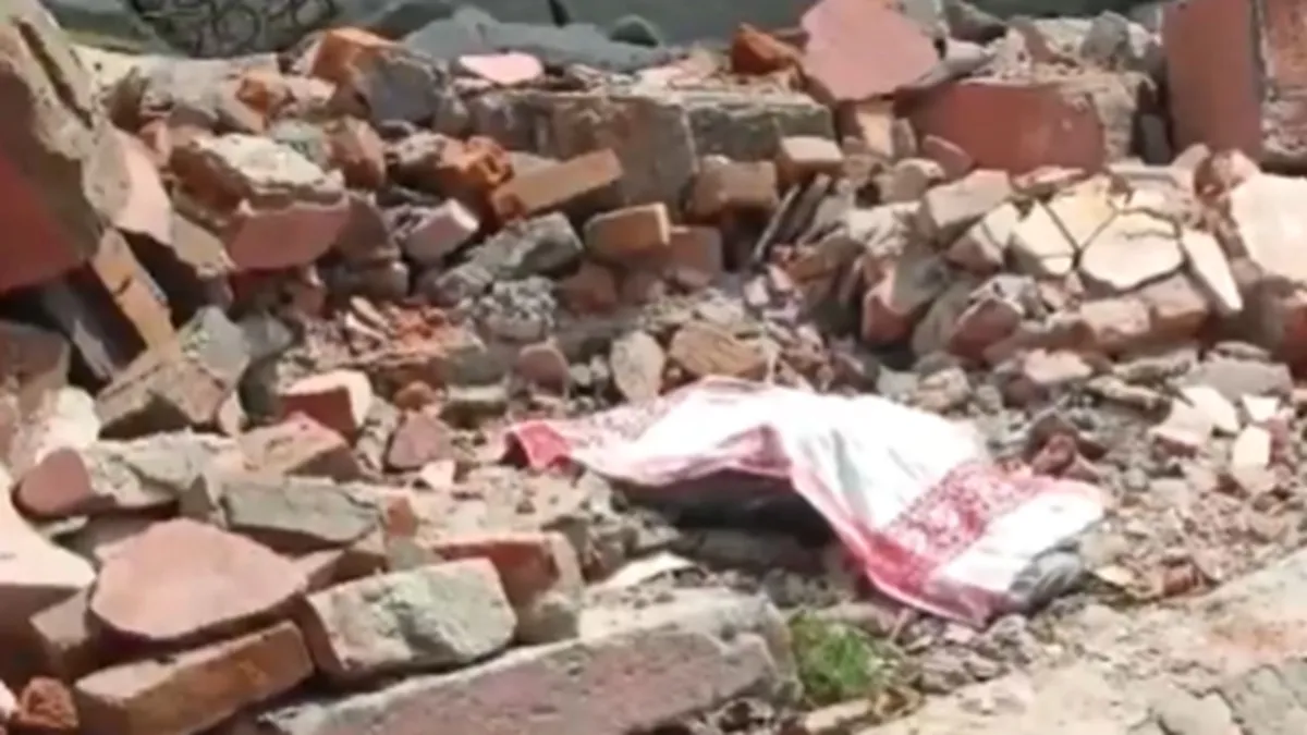 A tragic incident occurred in Ranchi, where a portion of the roof of a govt school building collapsed amid continuous rainfall.