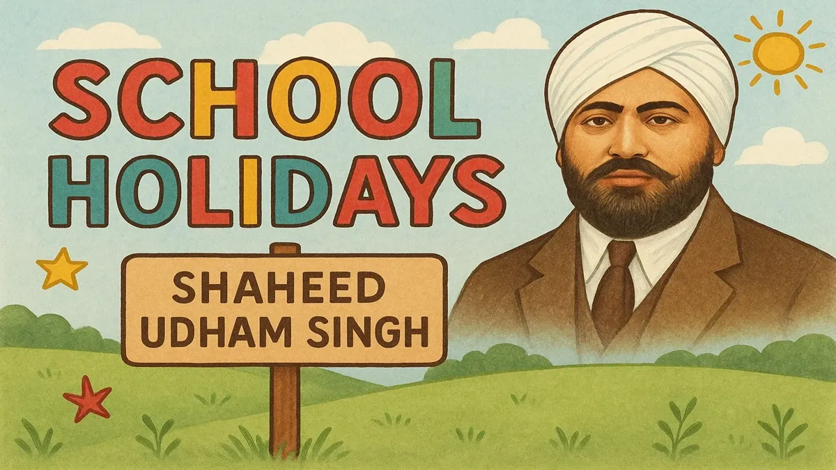 Haryana, Punjab observe school holiday in honour of Shaheed Udham Singh’s martyrdom. Schools closed in Haryana, Schools closed in Punjab, 31 july holiday, udham singh, udham singh jayan
