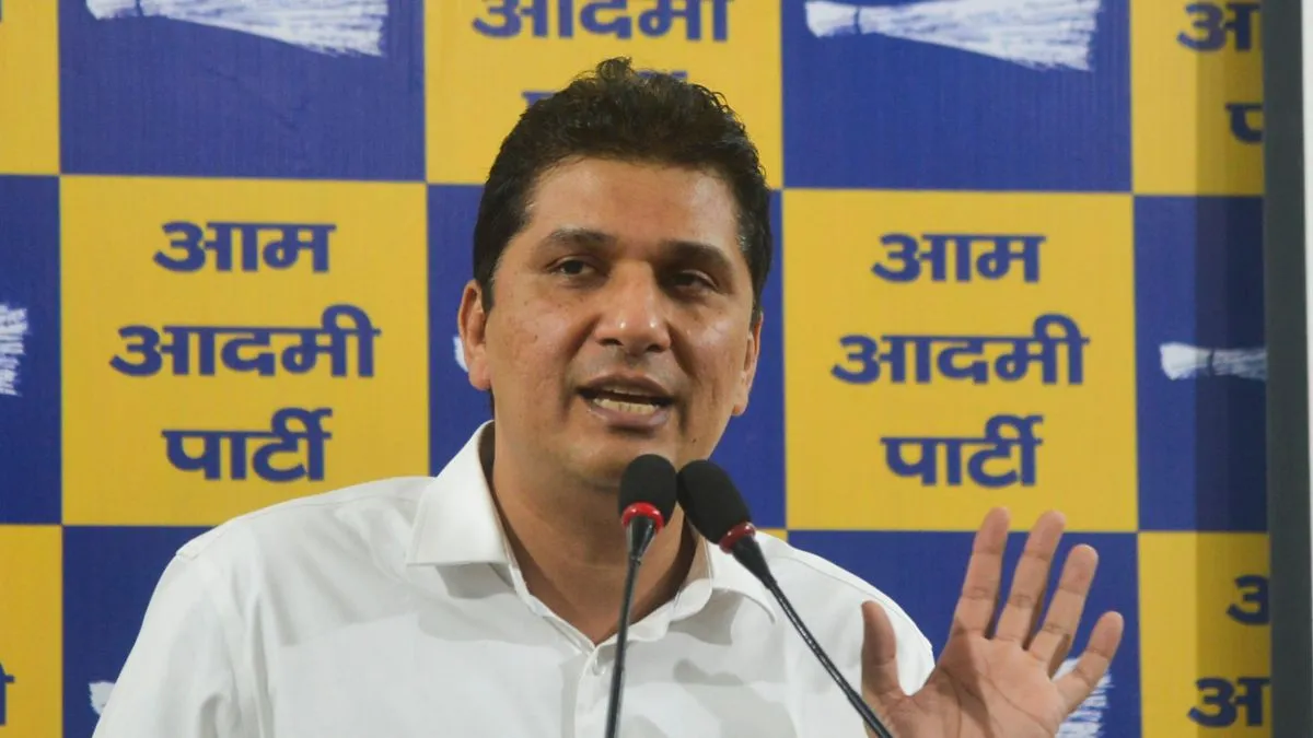 AAP's Delhi unit chief Saurabh Bharadwaj.