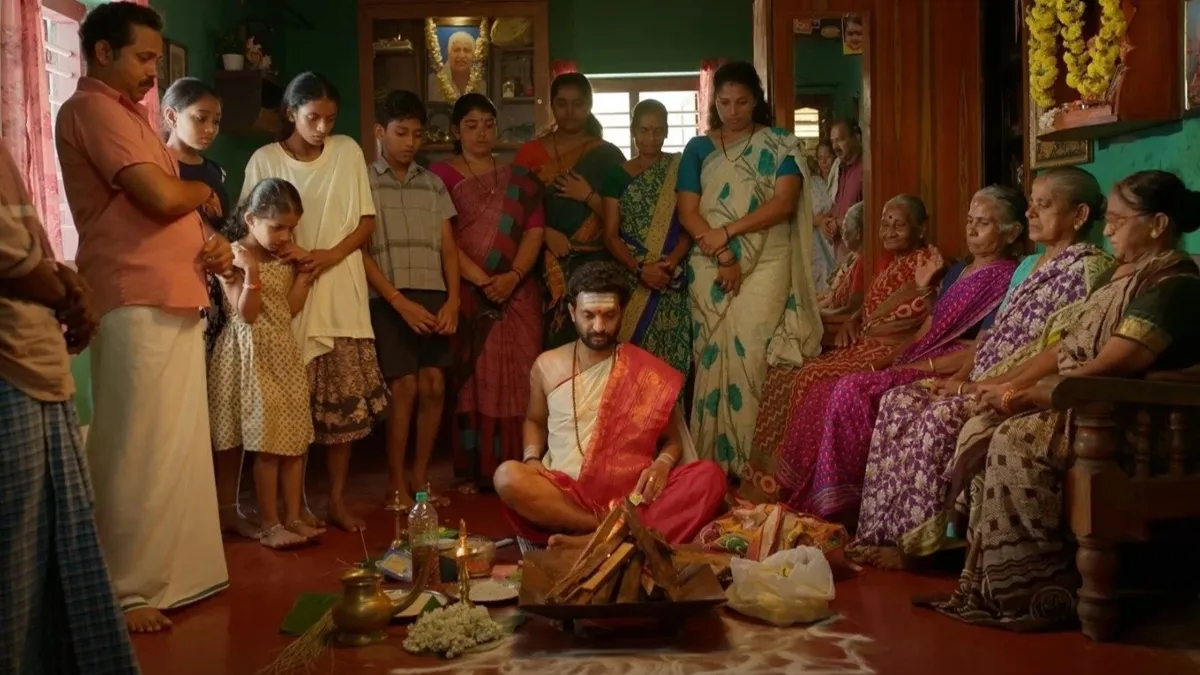 A ritual scene from Su from So, showcasing rural life and spiritual chaos