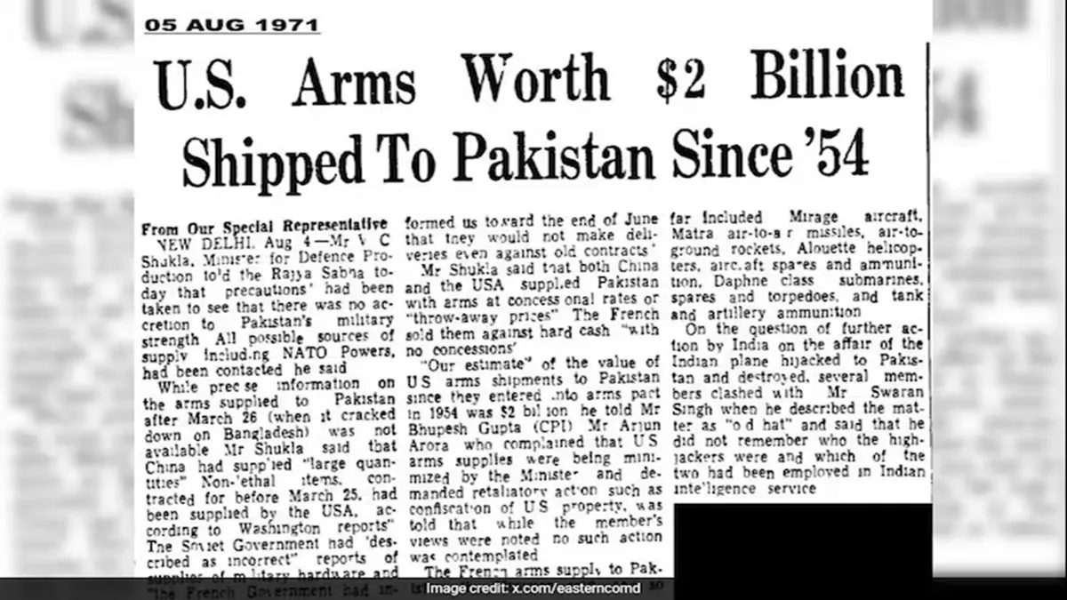 Indian Army brings up an old 1971 newspaper clipping amid Trump's tariff war over India-Russia trade.