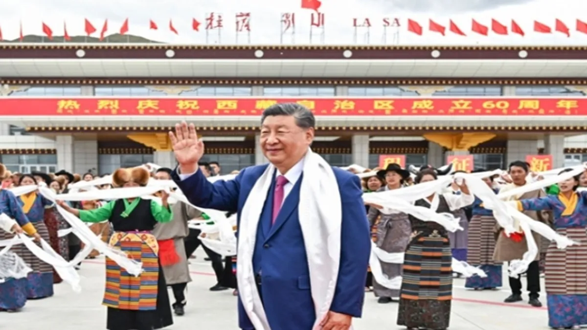 Jinping makes a rare visit to Tibet.