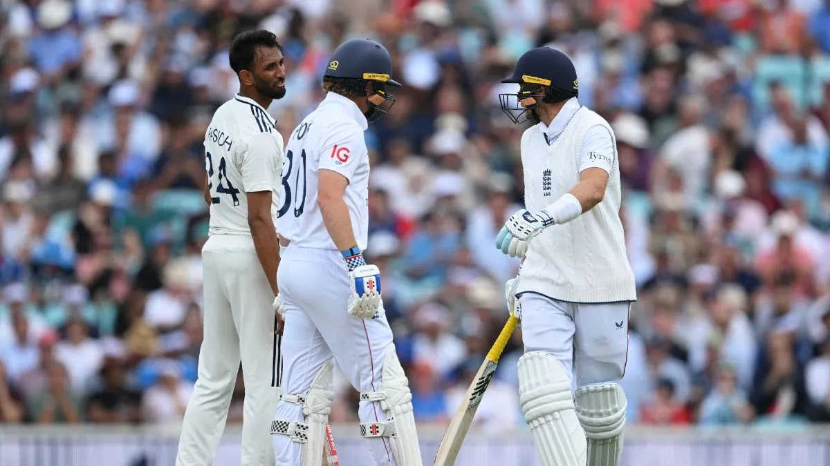Prasidh Krishna and Joe Root