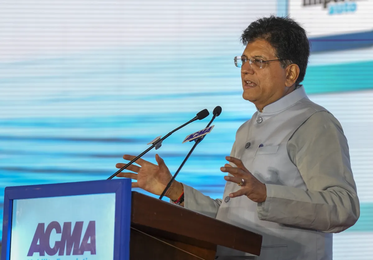 Union Commerce & Industry Minister Piyush Goyal at an event.
