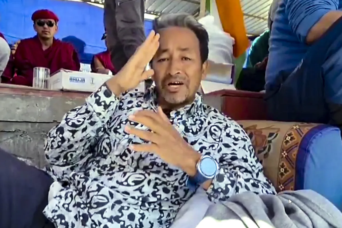 Ladakh activist Sonam Wangchuk speaks to media over protests in the union territory.