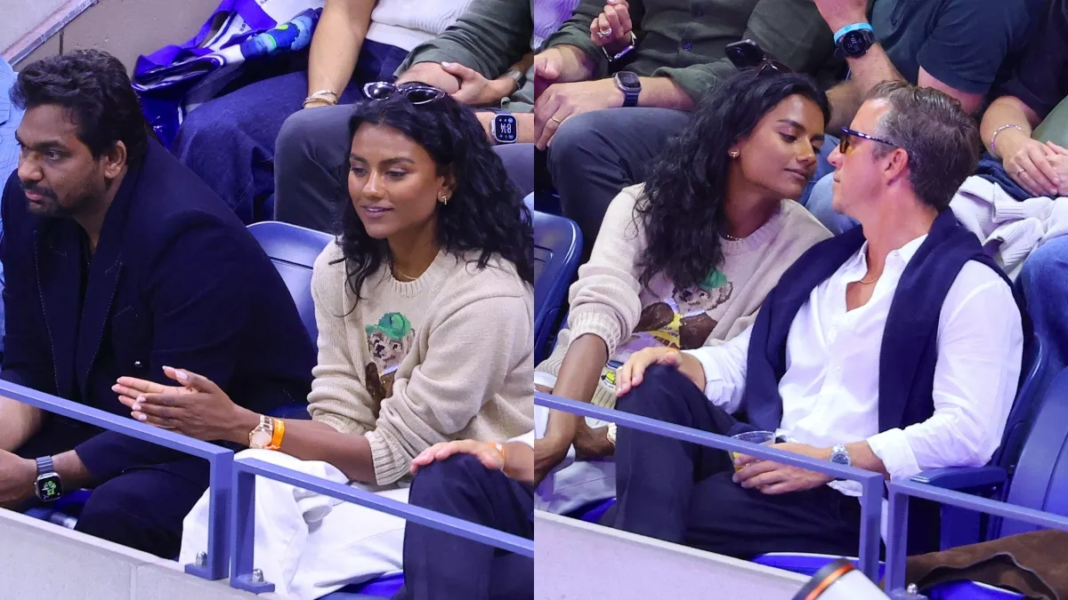 Simone Ashley kissed Tim Sykes at a US Open tennis match