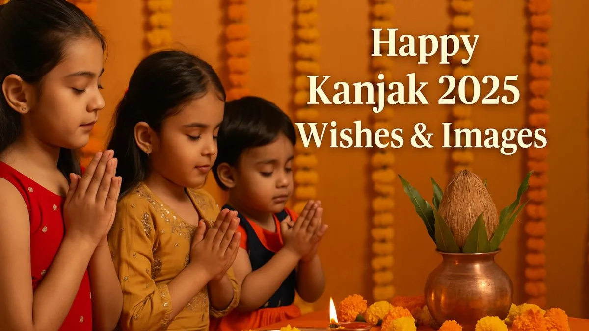 Devotees celebrate Kanjak Puja 2025 by sharing heartfelt wishes and images of little girls worshipped as Devi.