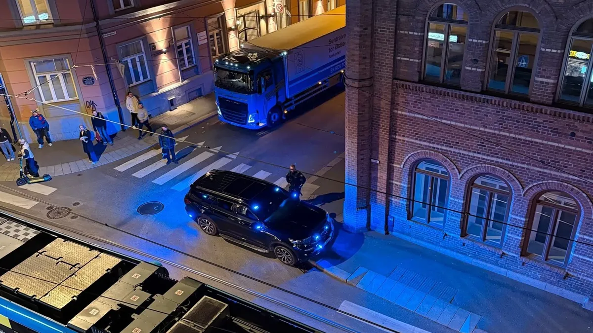 Norwegian police said they were investigating a blast on a street in central Oslo.